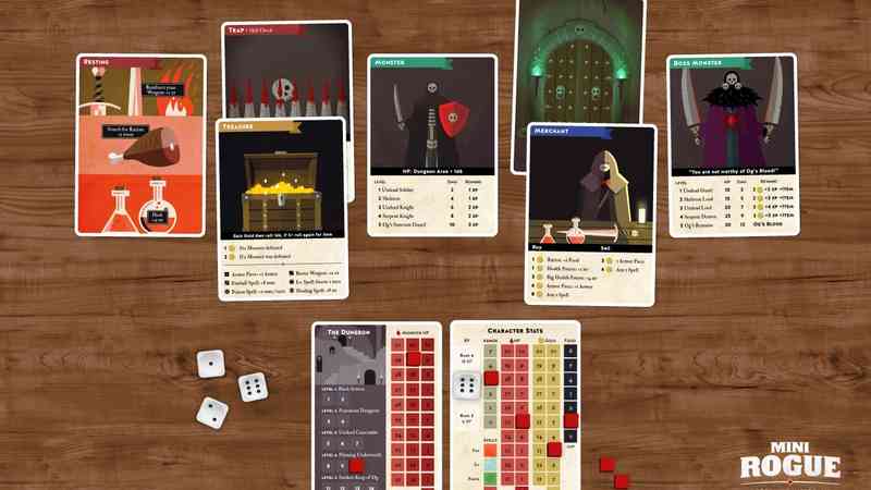 Mini Rogue nine card dungeon layout