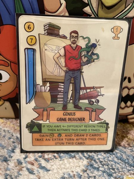 Misfit Heroes game setup on table