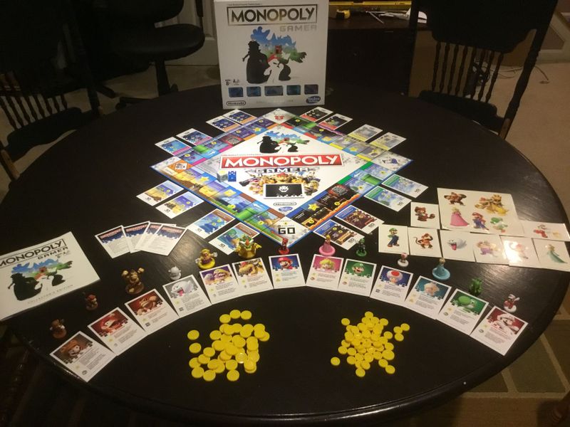 Monopoly Gamer characters and components arranged together