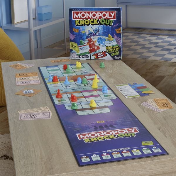 Long Monopoly Knockout game board