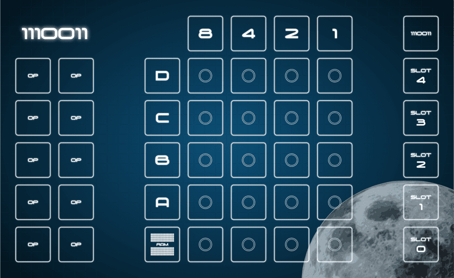 MOON computer register player mat