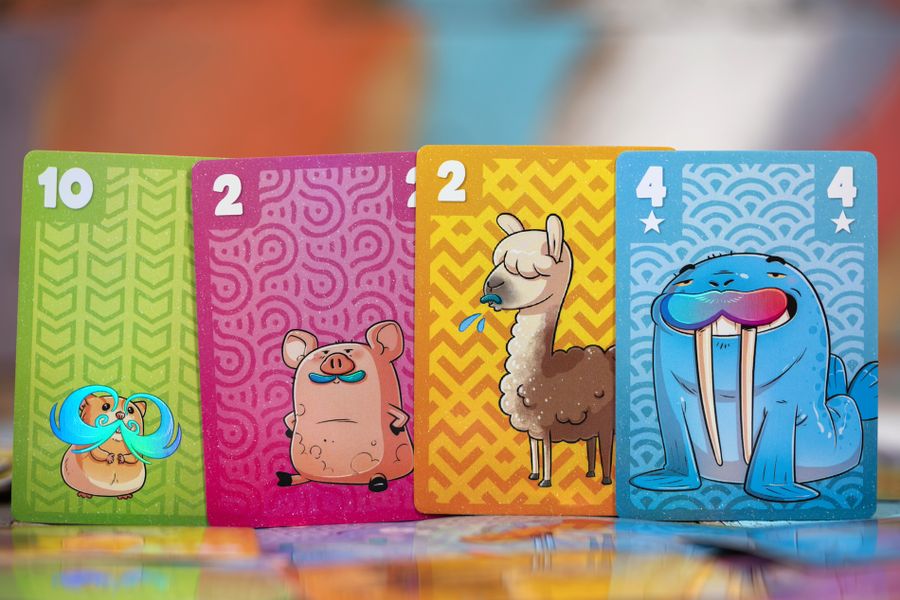 People playing Moustache card game