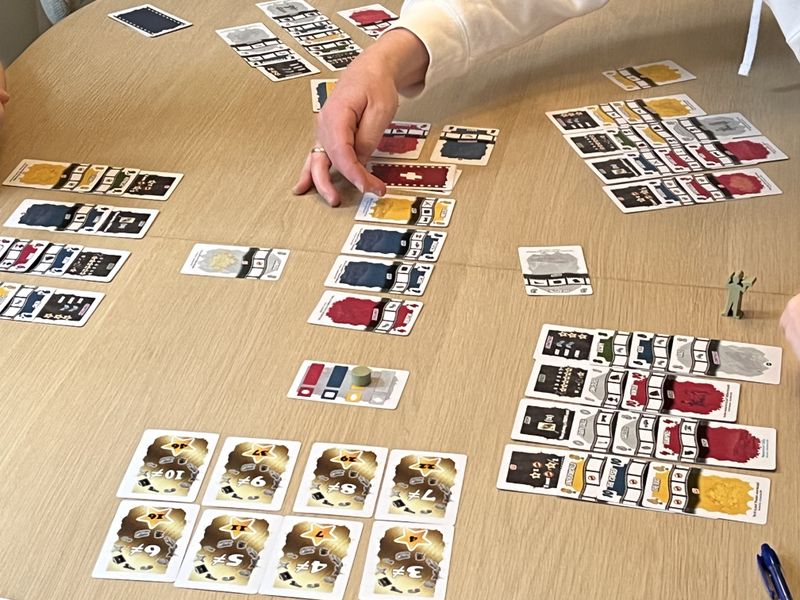 Movie Tricks card game in play