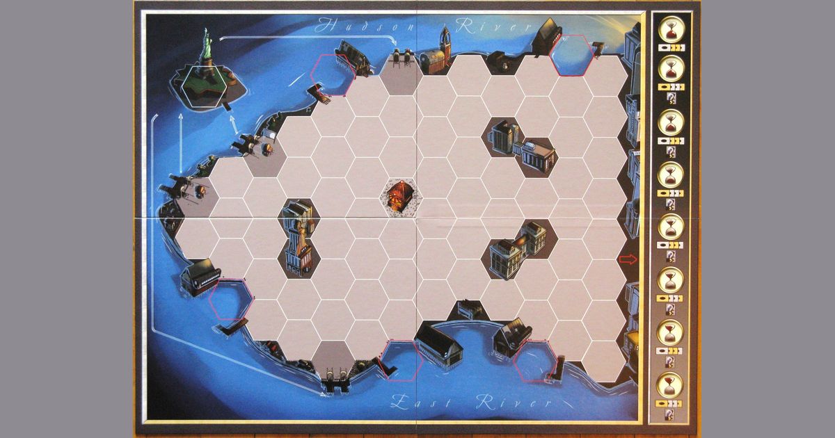 Mr Jack in New York Manhattan game board