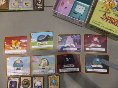 Character cards from Munchkin Adventure Time
