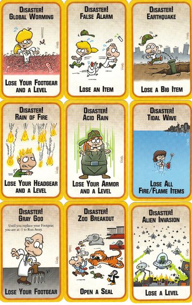 Munchkin Apocalypse disaster and seal cards