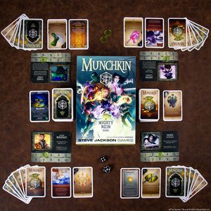 Munchkin Critical Role game laid out on a table