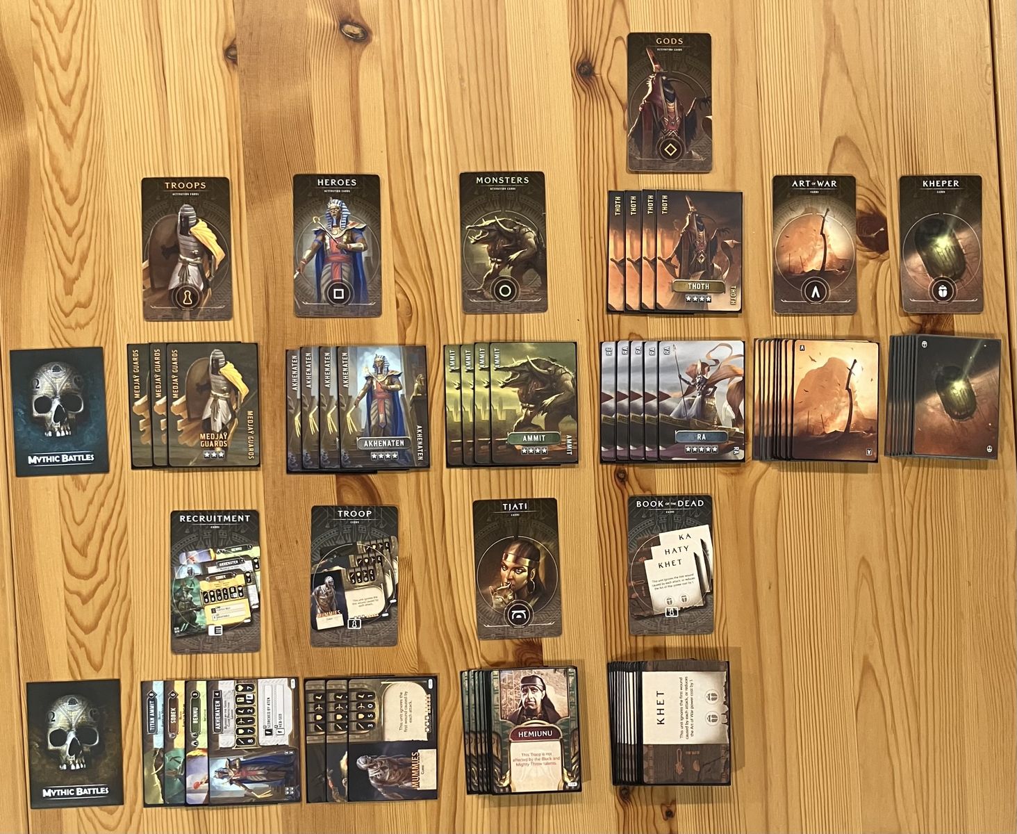 Mythic Battles Isfet cards dashboards and miniatures