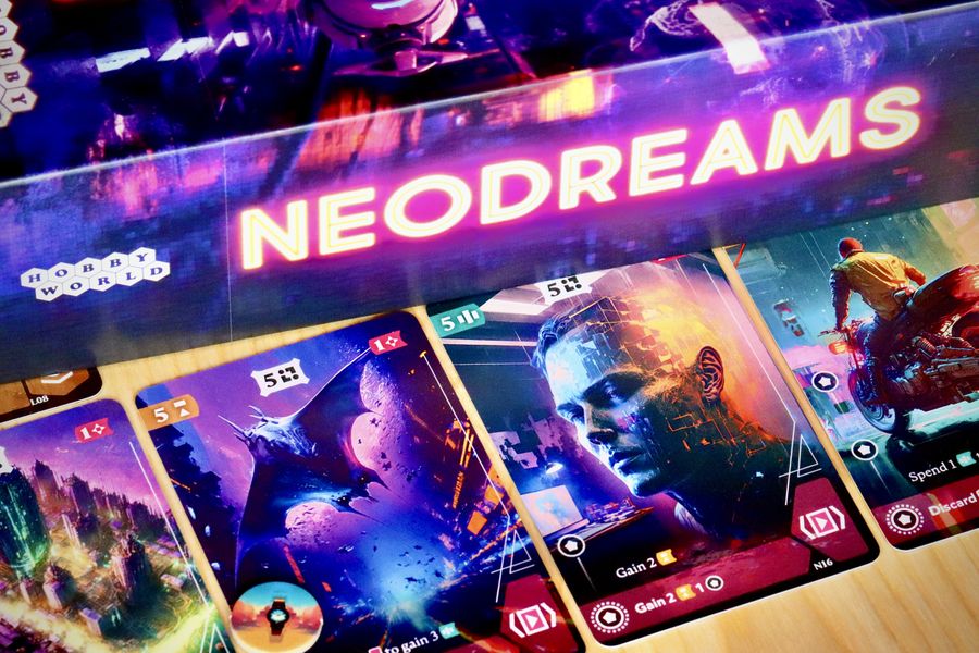 Neodreams game setup on a table