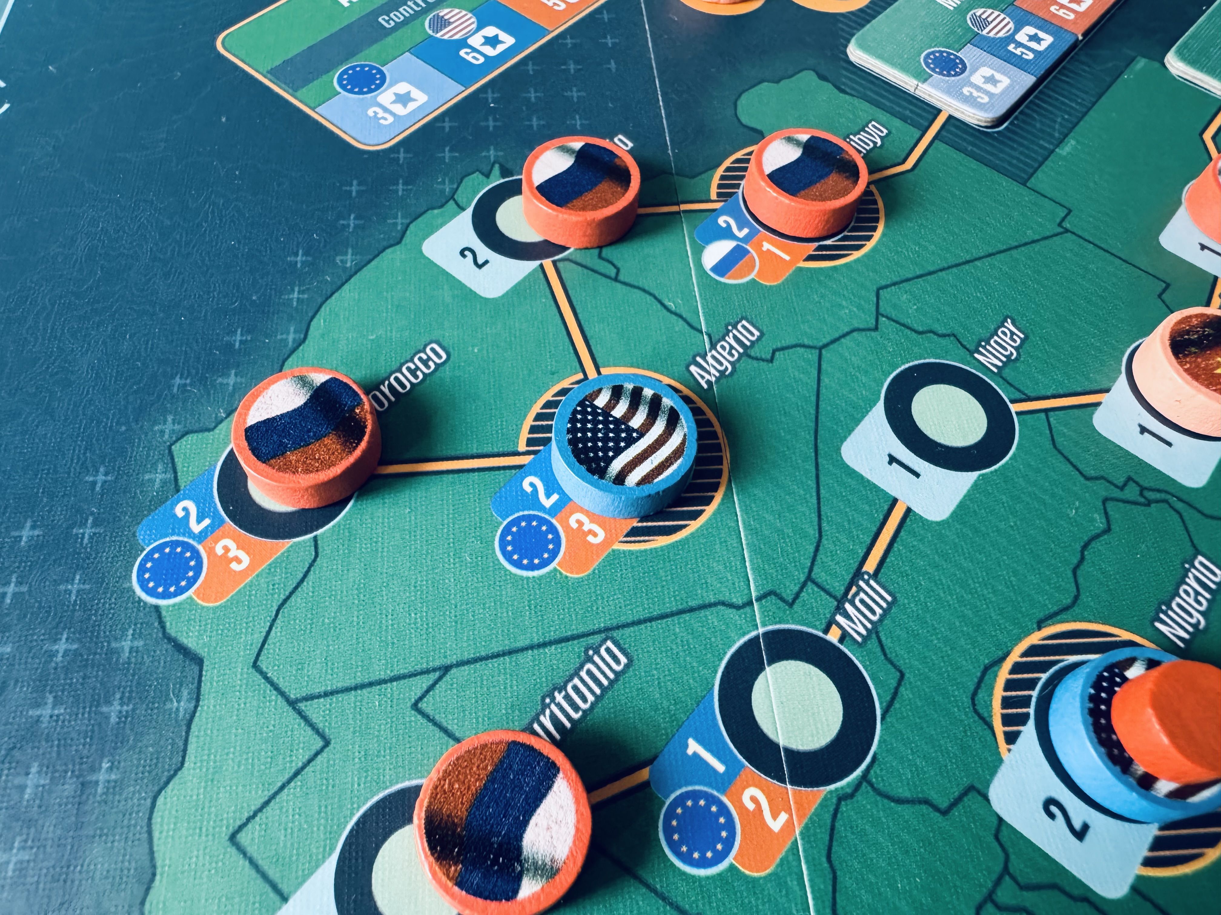 New Cold War game in progress on a table