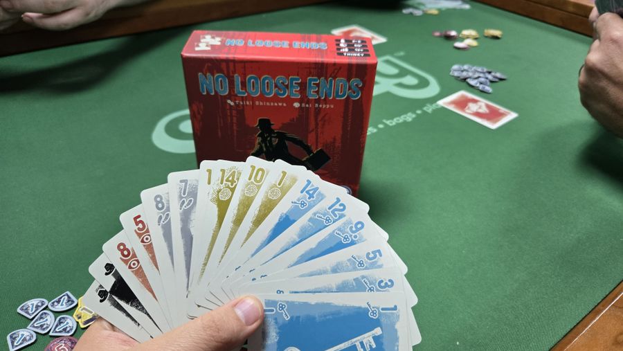 No Loose Ends cards arranged during a game
