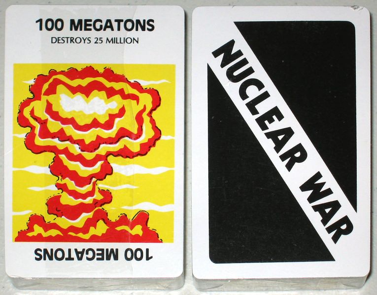 Nuclear Escalation sample cards front and back