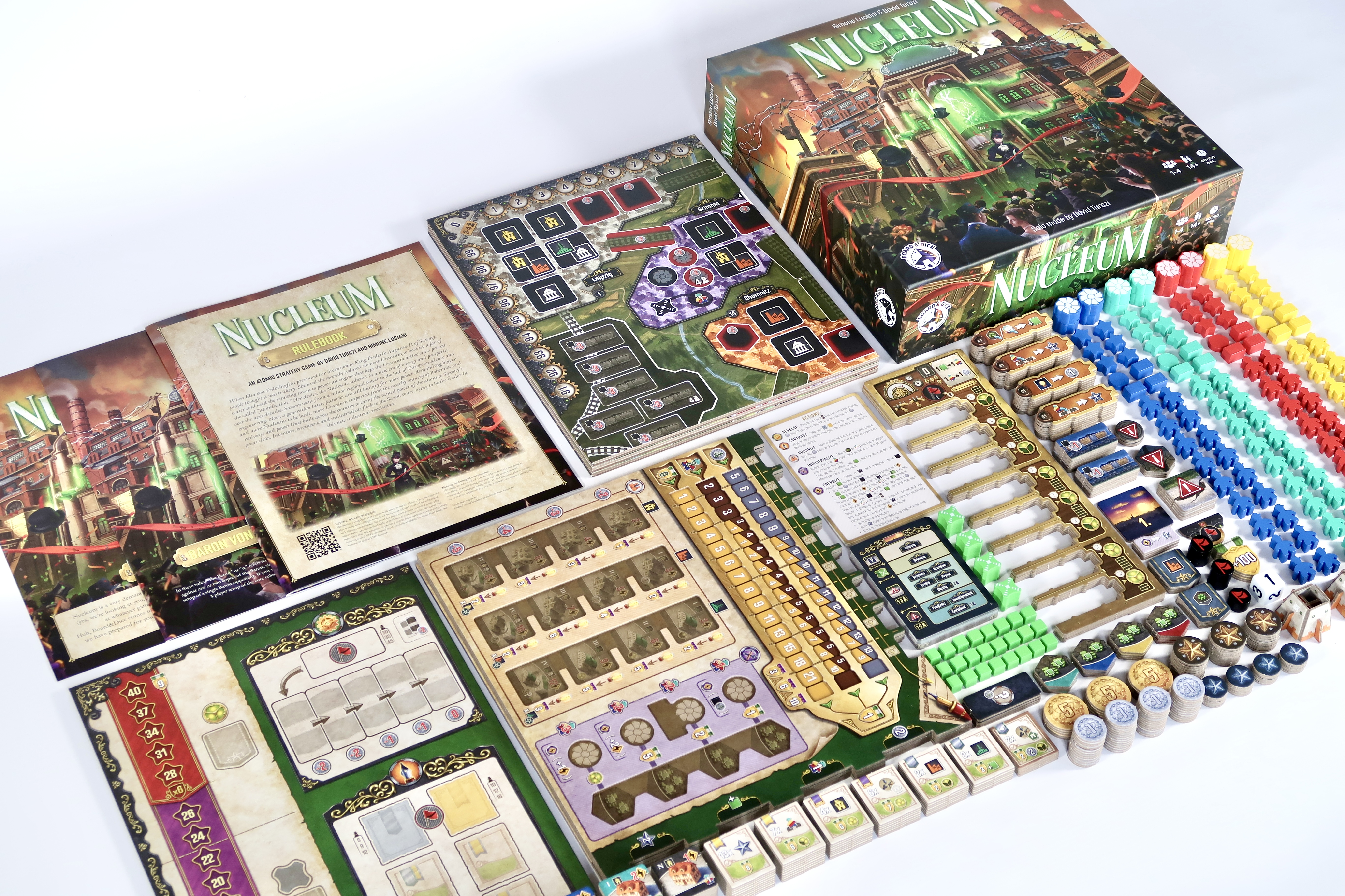 Nucleum board game component overview