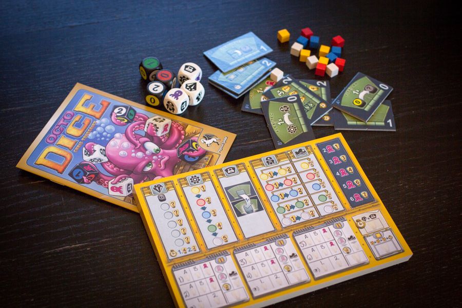 All OctoDice components laid out