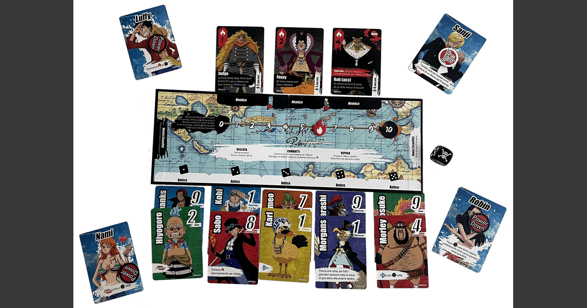 One Piece Nakama board and card components