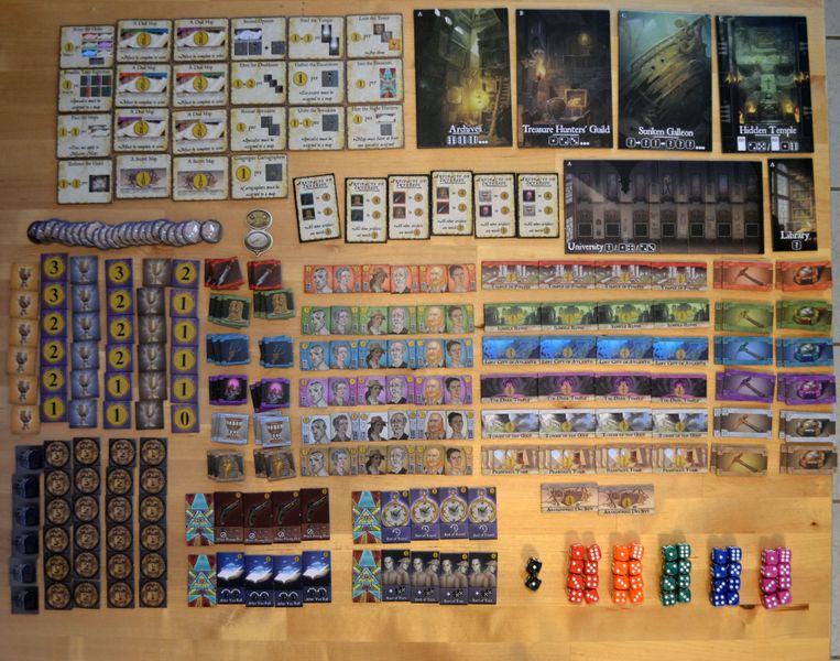 Order of the Gilded Compass components laid out