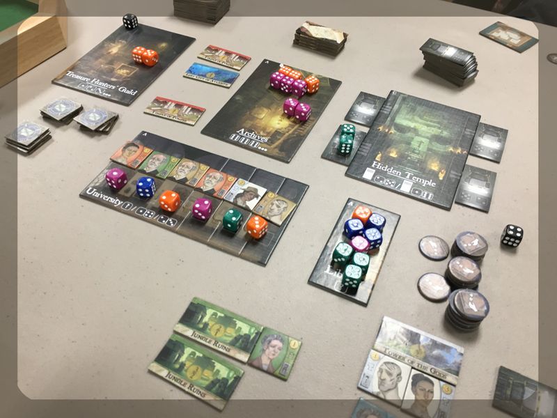 Four-player Order of the Gilded Compass game in progress