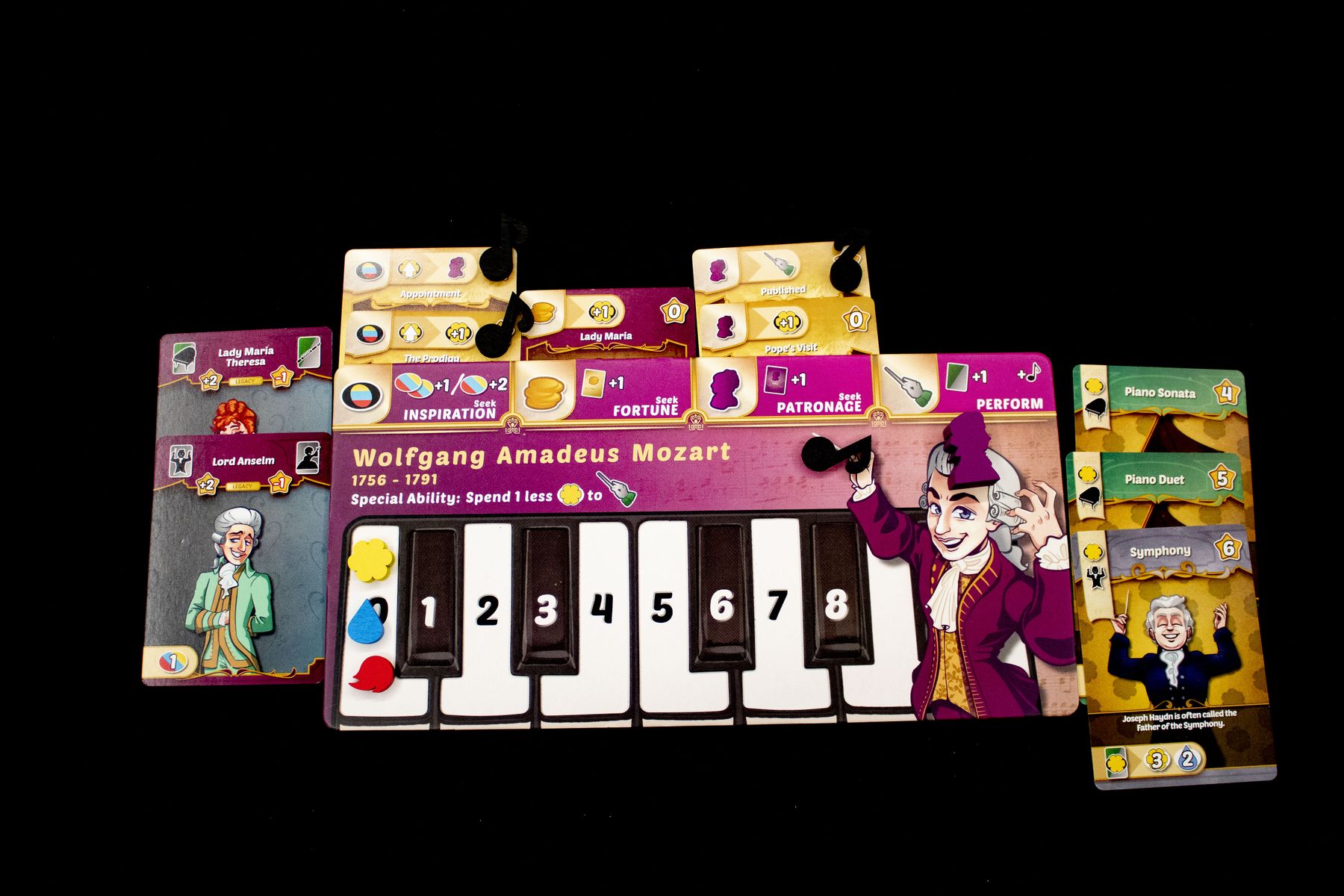 Ovation cards arranged in combinations