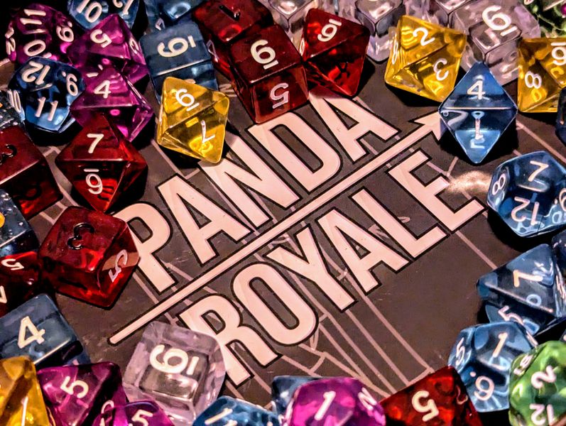 Panda Royale open box with dice and components