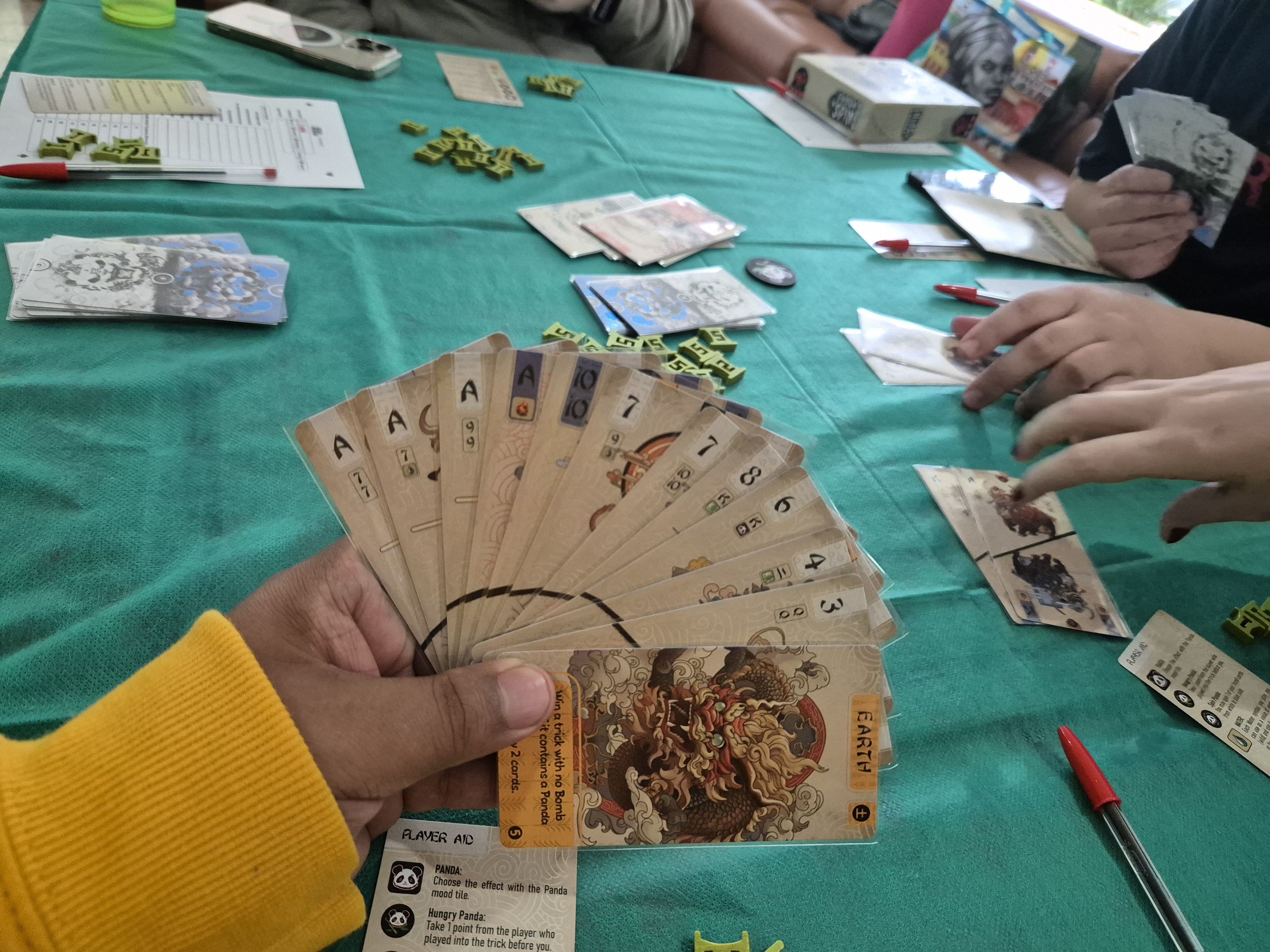 Panda Spin card game in progress