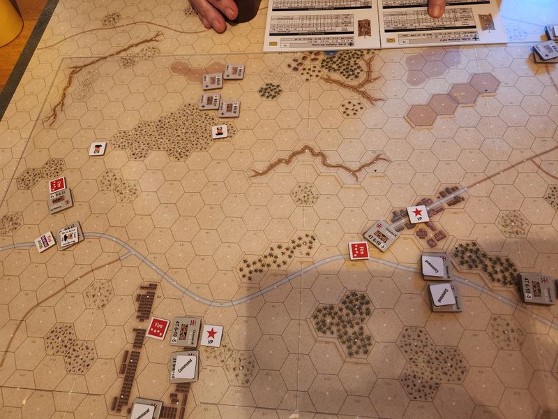 Panzer North Africa tactical battle in play