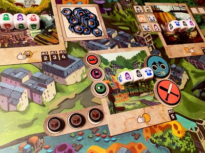 Paris New Eden board game components