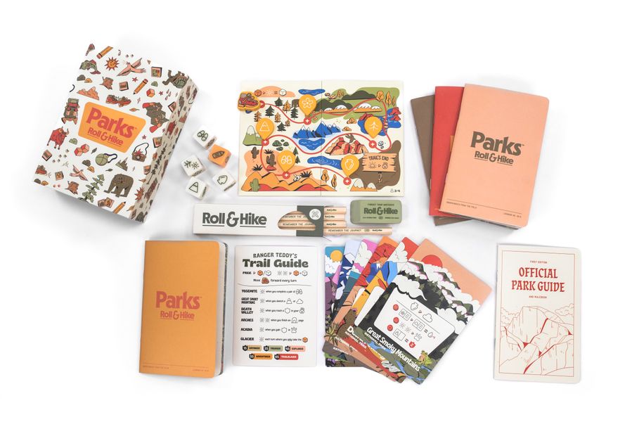 Parks Roll and Hike journals and dice