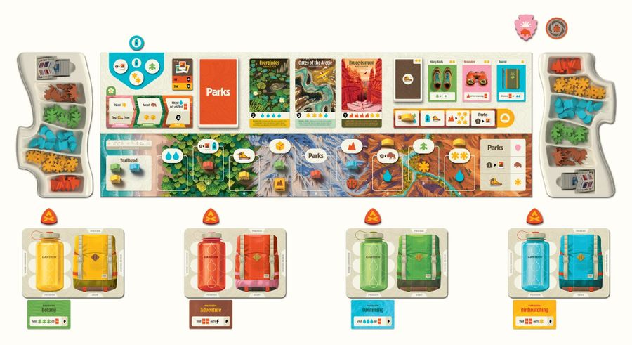 Parks second edition fully set up on a table