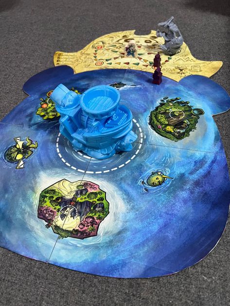 Party Panda Pirates boards and turtle ship set up for play