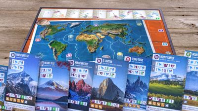 Peaks board game table setup