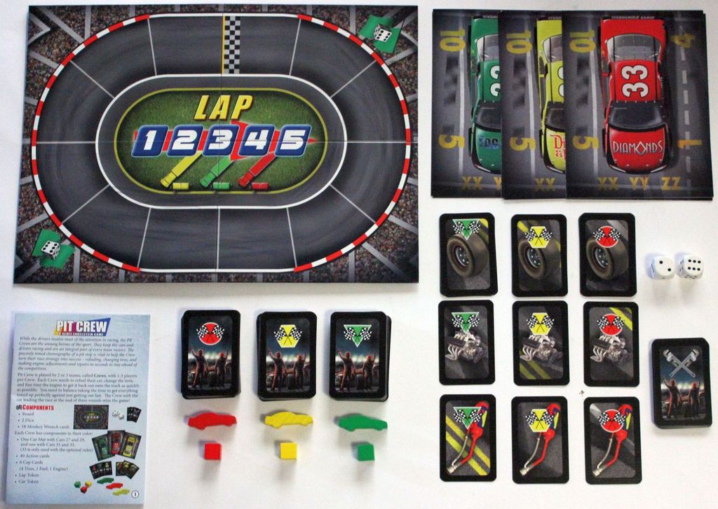 Pit Crew complete game components