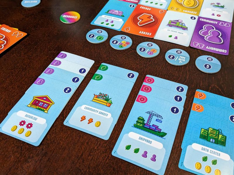Point City card market and player cities during play