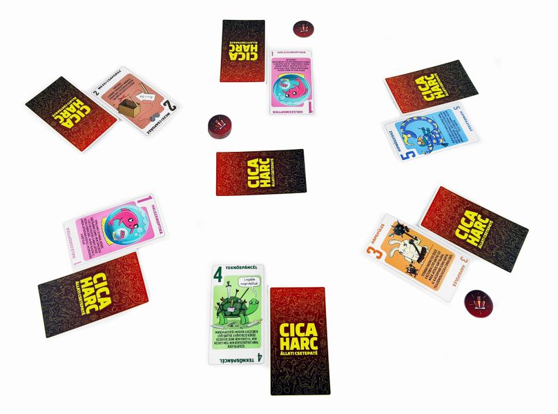 Power Hungry Pets card game in play