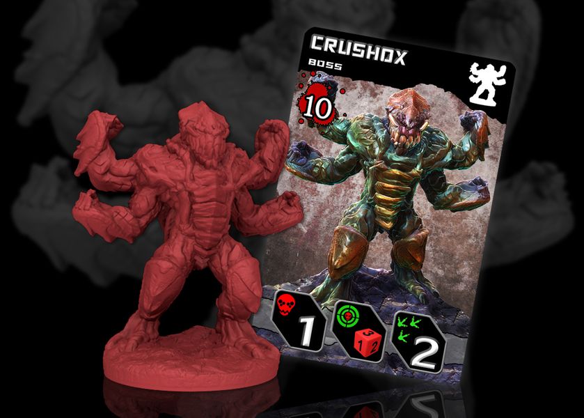 Project ELITE Crushox alien miniature and card