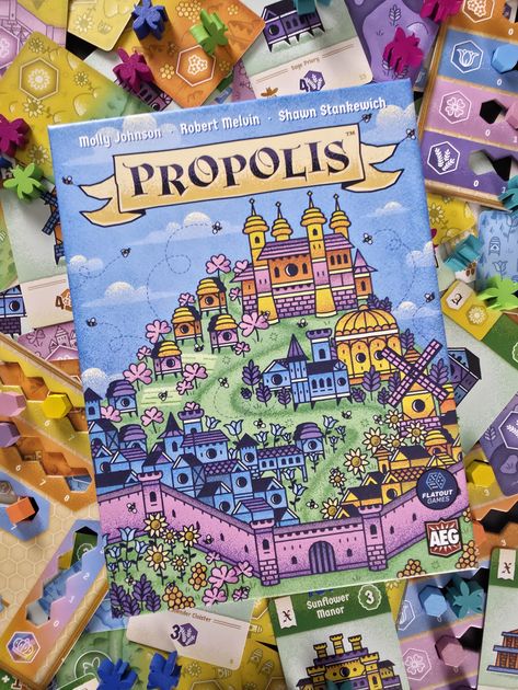 Propolis worker bees placed across landscape cards
