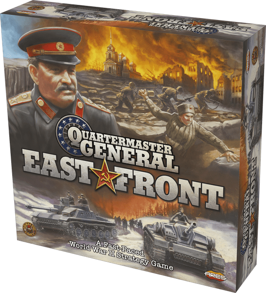 Quartermaster General East Front cards beside the map