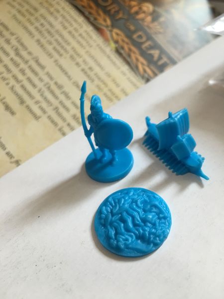 Victory or Death cards and faction pieces