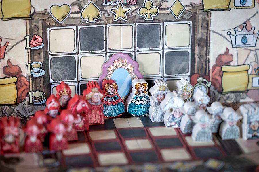 Queen Alice wooden chess piece components