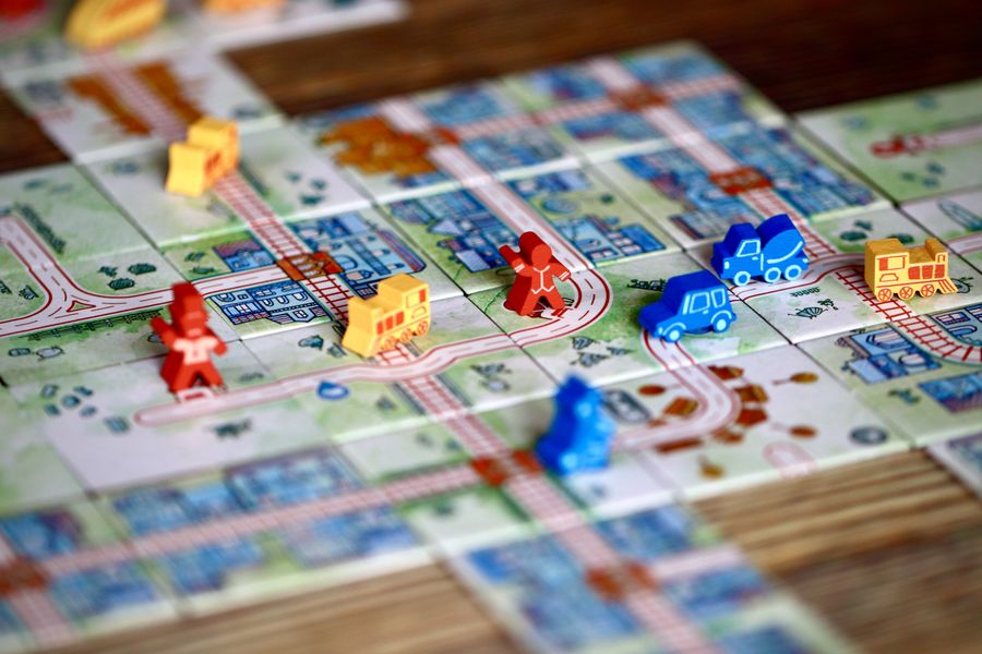 Railroad Tiles game in progress