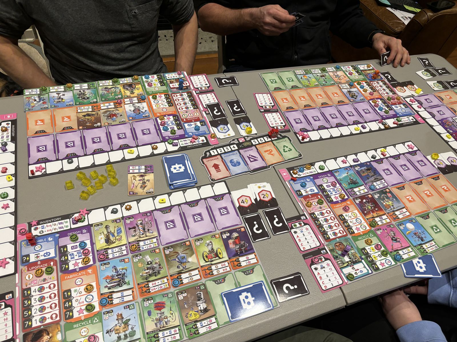 Raising Robots six-player table setup
