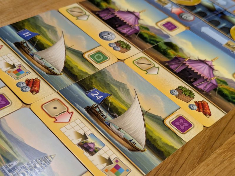 Rajas of the Ganges Cards and Karma table layout