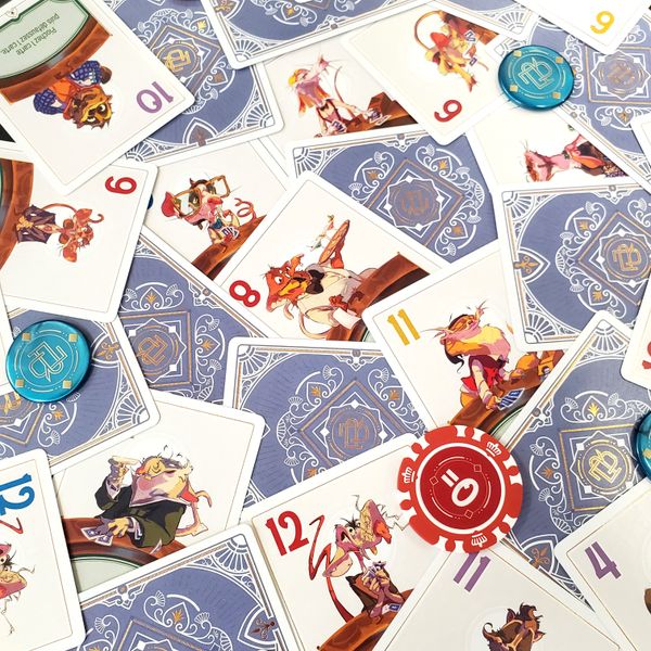 Ratjack cards and score tokens