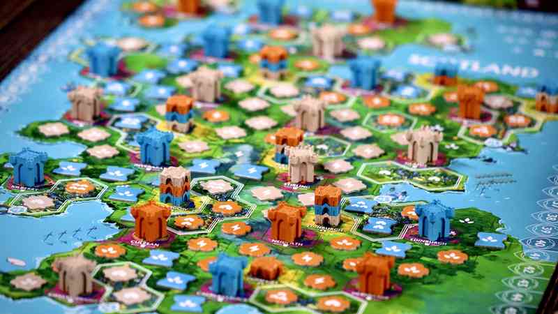 Rebirth board game in play