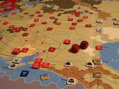 Reds board game map and forces detail