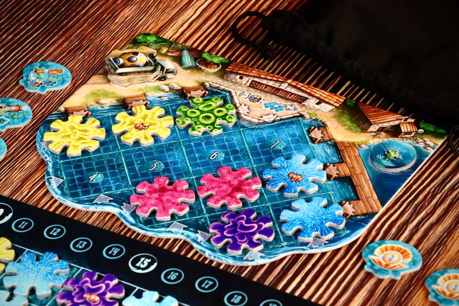 Reef Gardens game setup on the table