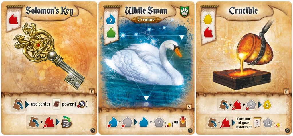 Sample artifact cards from Res Arcana Duo