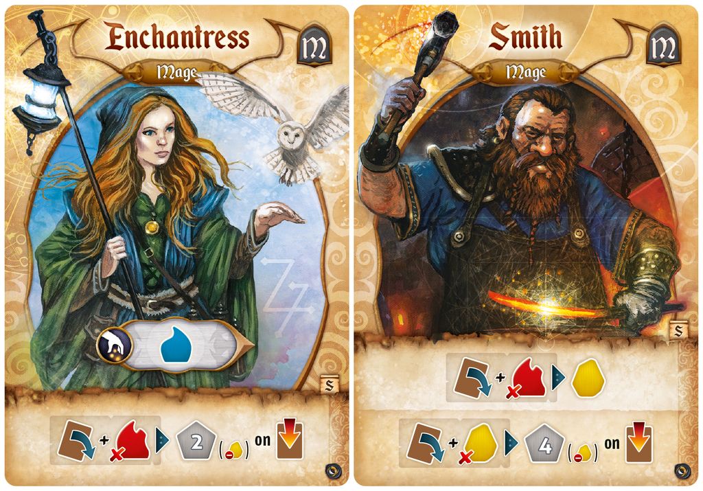 Two mage cards from Res Arcana Duo