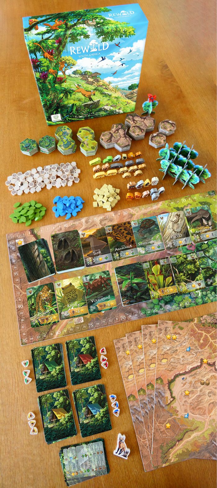 Rewild South America game components