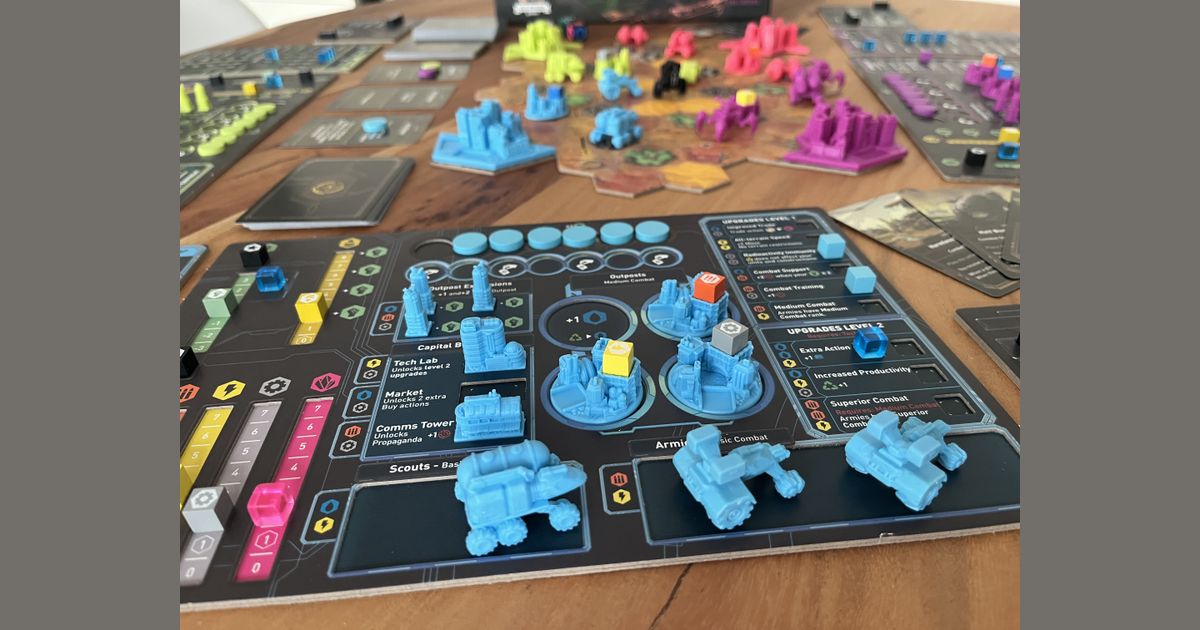 Rise of the Wastelands deluxe game components