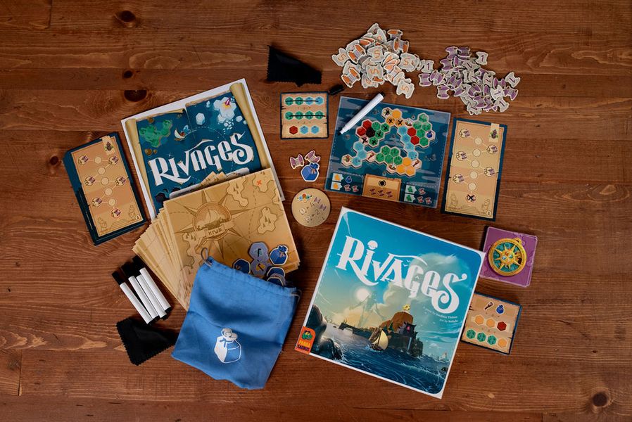 Rivages cards and map components